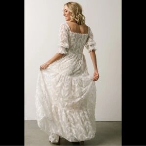 Baltic Born Paloma Smocked Feather Maxi Dress